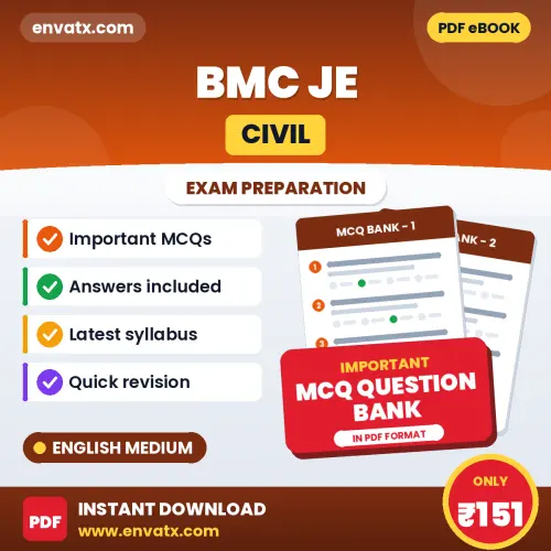 Buy BMC JE (Civil) Exam Objective Type Questions eBook in English – Latest Pattern MCQ Collection