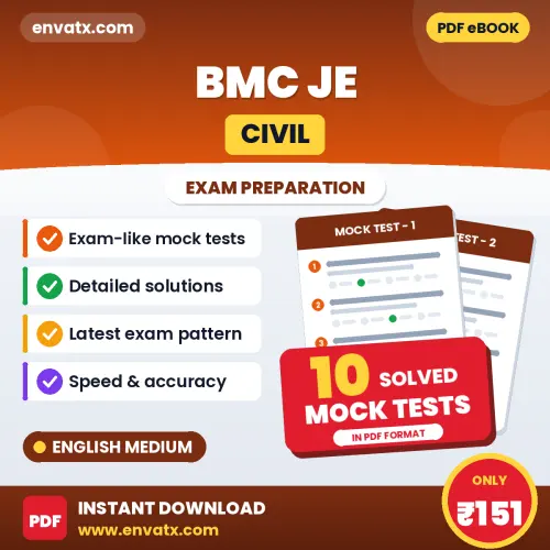 Test Your BMC JE (Civil) Exam Preparation – 10 Solved Mock Tests in PDF Format (English)