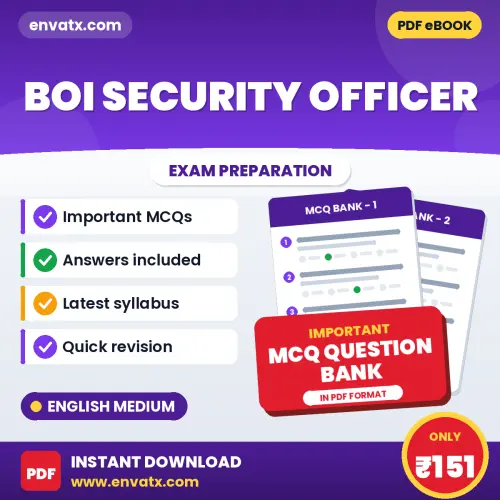BOI Security Officer Exam Objective Question Bank (English): Solved MCQs Based on the Latest Syllabus