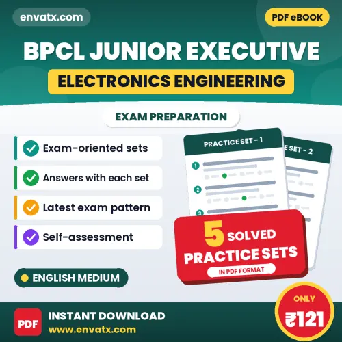 Download 5 BPCL Junior Executive (Electronics Engineering) Practice Sets PDF (English) Based on the Latest Exam Pattern