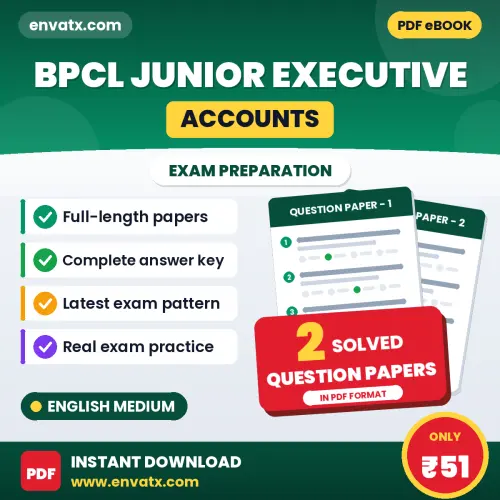 BPCL Junior Executive (Accounts) Exam Question Paper Series (English): 2 Exam-Like Question Papers with Answers