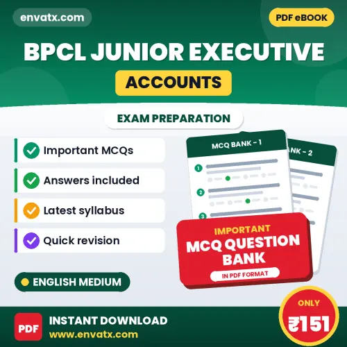 BPCL Junior Executive (Accounts) Solved MCQ Book PDF in English – Exam-Oriented Objective Questions for Quick Revision
