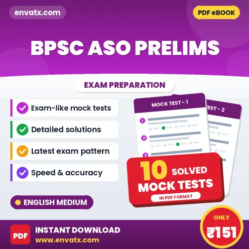 BPSC ASO Prelims Exam Mock Test Series (English): 10 Exam-Like Mock Tests with Answers