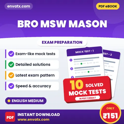 Download 10 BRO MSW Mason Mock Tests PDF (English) Based on the Latest Exam Pattern