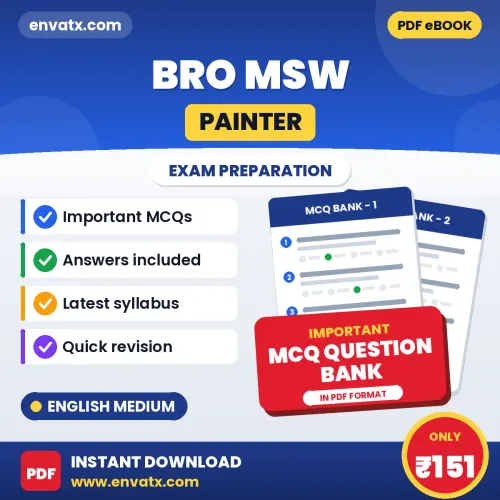 Best MCQ eBook for BRO MSW (Painter) Exam in English | Selected Questions with Answer Key
