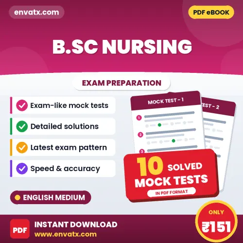 B.SC Nursing Exam Mock Test Series (English): 10 Exam-Like Mock Tests with Answers