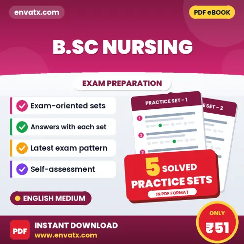 B.SC Nursing Exam Practice Set Series (English): 5 Exam-Like Practice Sets with Answers