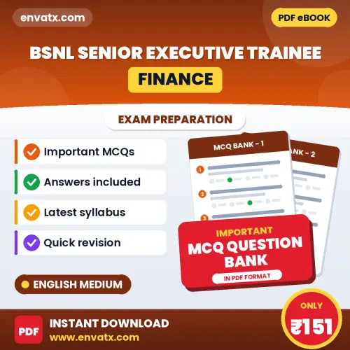 Prepare for BSNL Senior Executive Trainee (Finance) Exam with Multiple Choice Questions & Answers PDF in English
