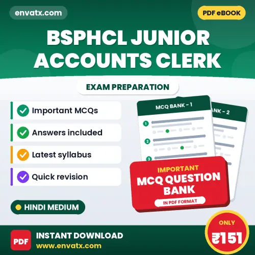 Crack BSPHCL Junior Accounts Clerk Exam with This MCQ Practice Book PDF in Hindi – Instant Download