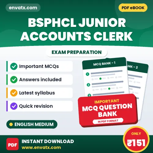 Best MCQ eBook for BSPHCL Junior Accounts Clerk Exam in English | Selected Questions with Answer Key