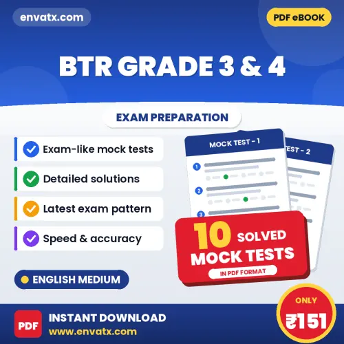 Download 10 BTR Grade 3 & 4 Mock Tests PDF (English) Based on the Latest Exam Pattern