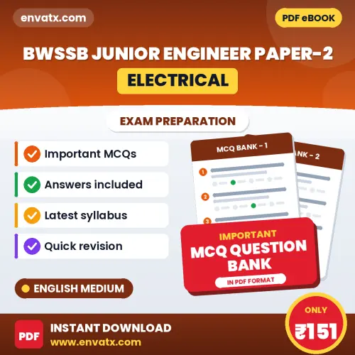 Prepare for BWSSB Junior Engineer Paper-2 (Electrical) Exam with Multiple Choice Questions & Answers PDF in English