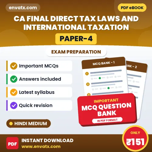 Best MCQ eBook for CA Final Direct Tax Laws and International Taxation (Paper-4) Exam in Hindi | Selected Questions with Answer Key