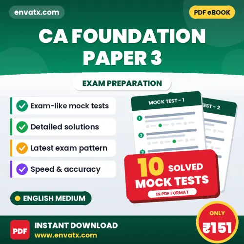 CA Foundation Paper 3 Mock Test PDF in English – 10 Full-Length Mock Tests with Answer Key