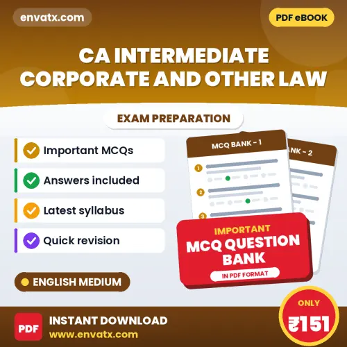 Prepare for CA Intermediate Corporate and Other Law Exam with Multiple Choice Questions & Answers PDF in English