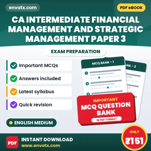 Best MCQ eBook for CA Intermediate Financial Management and Strategic Management Paper 3 Exam in English | Selected Questions with Answer Key