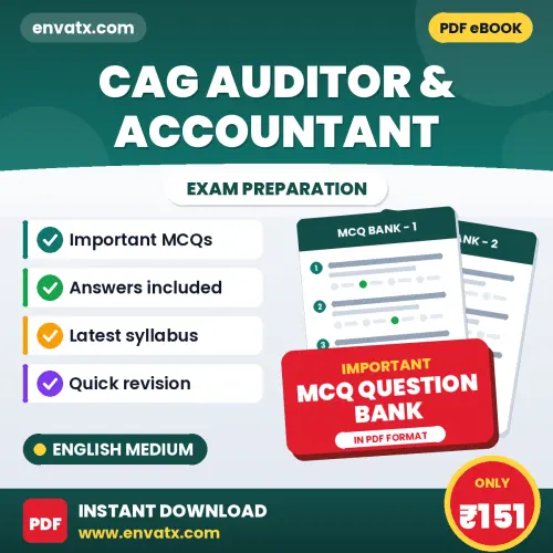 Best MCQ eBook for CAG Auditor & Accountant Exam in English | Selected Questions with Answer Key