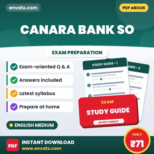 Canara Bank SO Study eBook (English): Exam-Oriented Questions with Answers in PDF