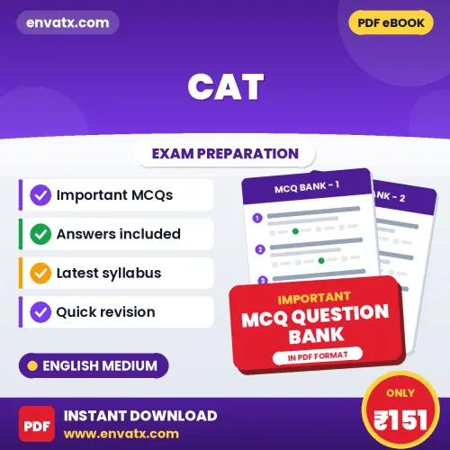 Best MCQ eBook for CAT Exam in English | Selected Questions with Answer Key
