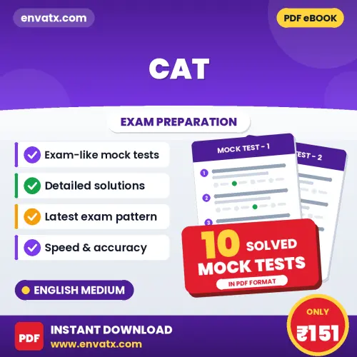 Boost Your CAT Exam Score with 10 Solved Mock Tests in English – PDF eBook
