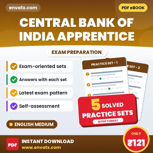 Boost Your Central Bank of India Apprentice Exam Score with 5 Solved Practice Sets in English – PDF eBook