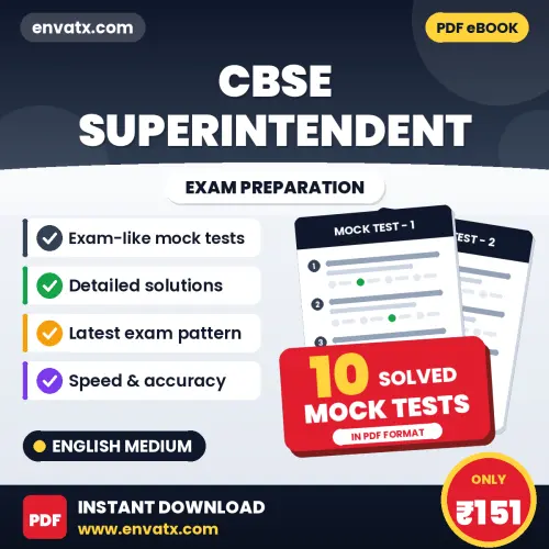 Boost Your CBSE Superintendent Exam Score with 10 Solved Mock Tests in English – PDF eBook