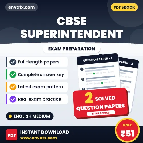Boost Your CBSE Superintendent Exam Score with 2 Solved Question Papers in English – PDF eBook