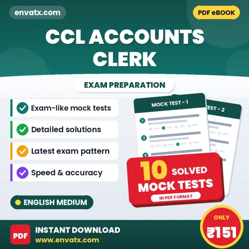 Test Your CCL Accounts Clerk Exam Preparation – 10 Solved Mock Tests in PDF Format (English)