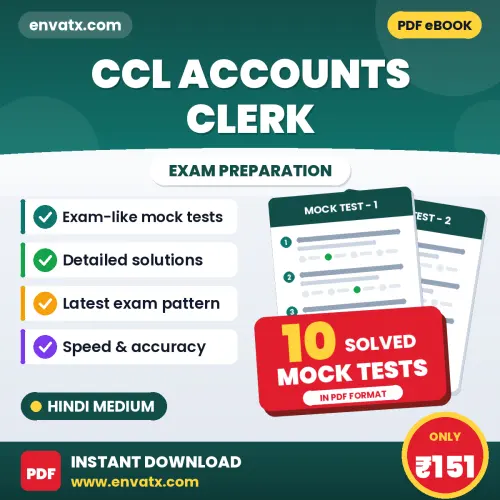 Download 10 CCL Accounts Clerk Mock Tests PDF (Hindi) Based on the Latest Exam Pattern