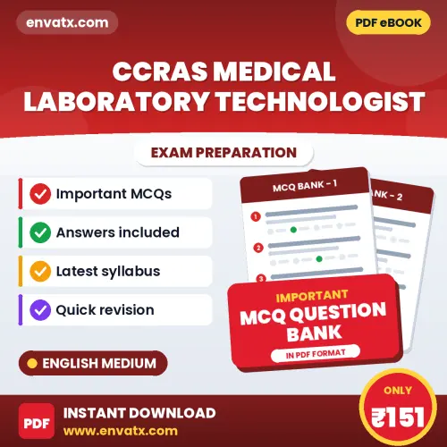 CCRAS Medical Laboratory Technologist Exam Objective Question Bank (English): Solved MCQs Based on the Latest Syllabus