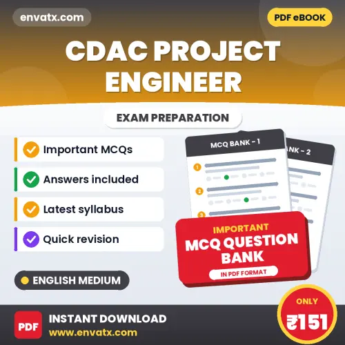 CDAC Project Engineer Exam Objective Question Bank (English): Solved MCQs Based on the Latest Syllabus