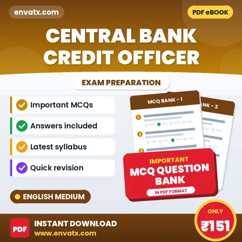 Central Bank Credit Officer Solved MCQ Book PDF in English – Exam-Oriented Objective Questions for Quick Revision
