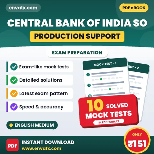 Practice for Central Bank of India SO (Production Support) Exam at Home – 10 Mock Tests PDF in English with Answers