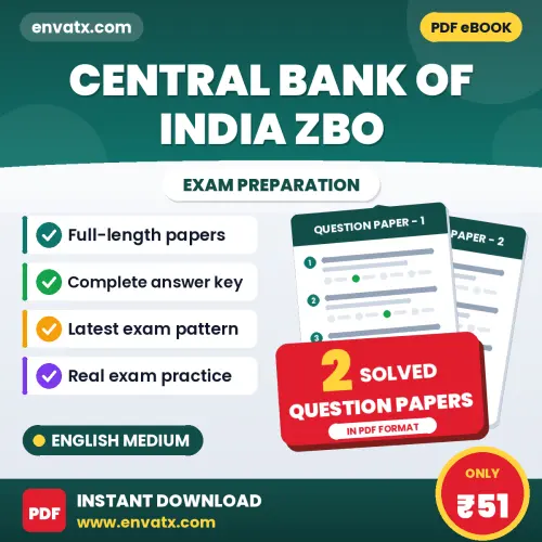 Central Bank of India ZBO Question Paper PDF in English – 2 Full-Length Question Papers with Answer Key