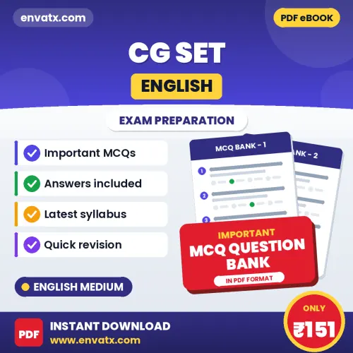 Best MCQ eBook for CG SET (English) Exam in English | Selected Questions with Answer Key