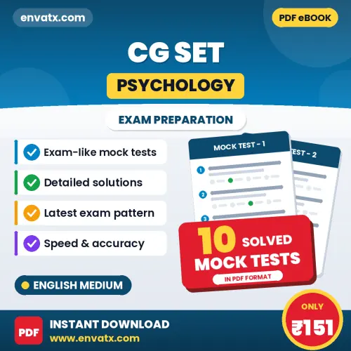 Download 10 CG SET (Psychology) Mock Tests PDF (English) Based on the Latest Exam Pattern