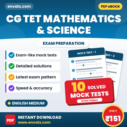 CG TET Mathematics & Science Exam Mock Test Series (English): 10 Exam-Like Mock Tests with Answers