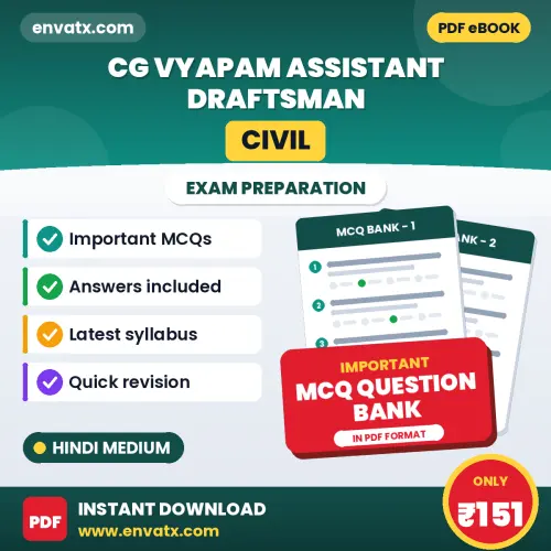 Buy CG Vyapam Assistant Draftsman (Civil) Exam Objective Type Questions eBook in Hindi – Latest Pattern MCQ Collection