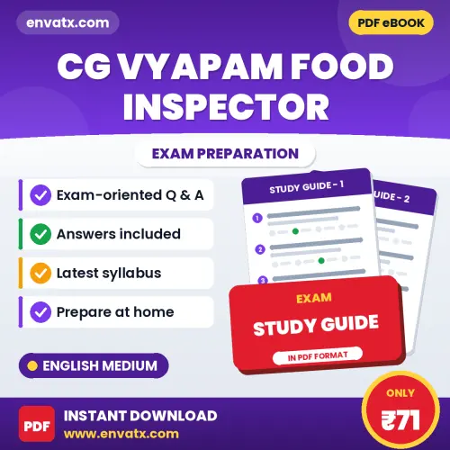 CG Vyapam Food Inspector Study eBook (English): Exam-Oriented Questions with Answers in PDF