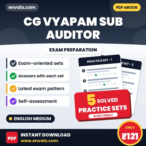 Download 5 CG Vyapam Sub Auditor Practice Sets PDF (English) Based on the Latest Exam Pattern