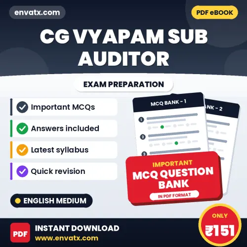 CG Vyapam Sub Auditor Exam Objective Question Bank (English): Solved MCQs Based on the Latest Syllabus