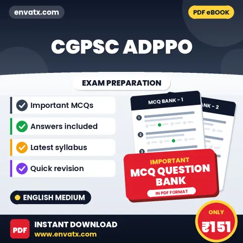 CGPSC ADPPO Important MCQs with Answers (English) – Digital Question Bank for Exam Preparation