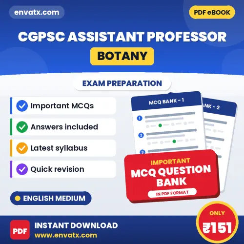 Prepare for CGPSC ASSISTANT PROFESSOR (BOTANY) Exam with Multiple Choice Questions & Answers PDF in English