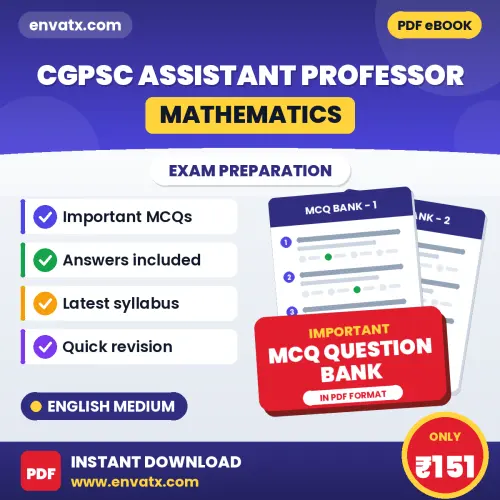 Prepare for CGPSC Assistant Professor (Mathematics) Exam with Multiple Choice Questions & Answers PDF in English