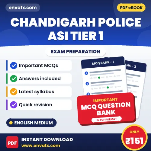 Chandigarh Police ASI Tier 1 Exam Objective Question Bank (English): Solved MCQs Based on the Latest Syllabus