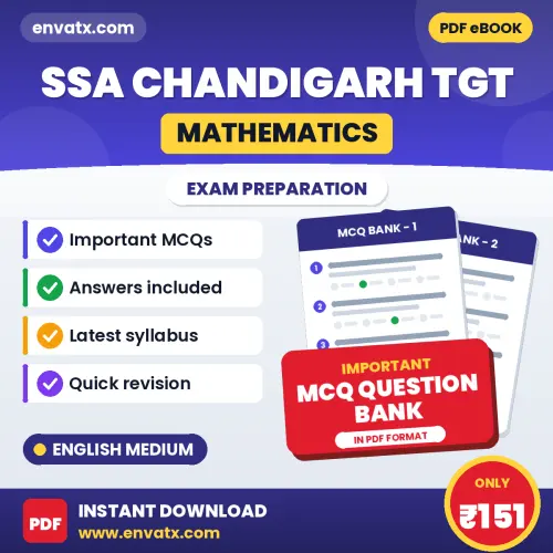 SSA Chandigarh TGT (Mathematics) Solved MCQ Book PDF in English – Exam-Oriented Objective Questions for Quick Revision