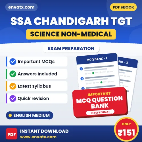 Download SSA Chandigarh TGT (Science Non-Medical) Exam MCQ PDF in English – Important Objective Questions with Answers