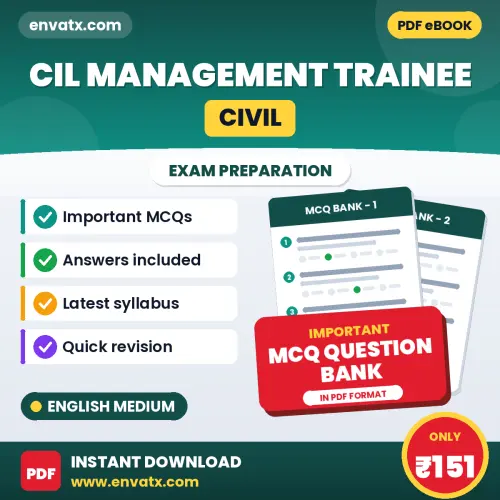 CIL Management Trainee (Civil) Solved MCQ Book PDF in English – Exam-Oriented Objective Questions for Quick Revision