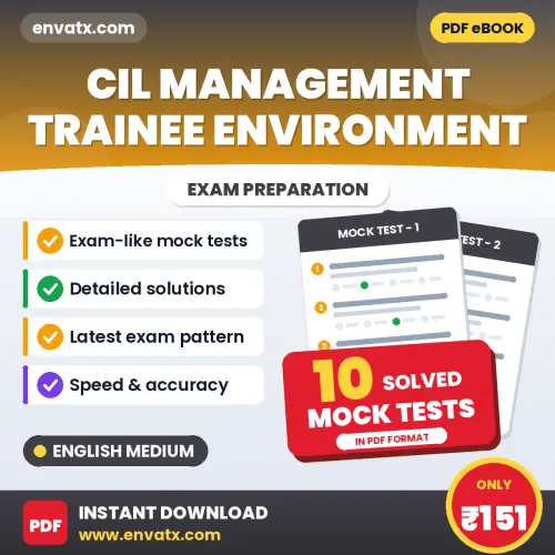 Latest Pattern CIL Management Trainee Environment Mock Test eBook in English – 10 Solved Mock Tests for Self-Assessment
