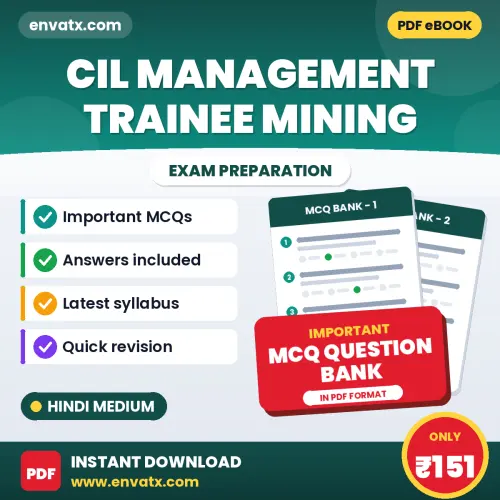 CIL Management Trainee Mining Important MCQs with Answers (Hindi) – Digital Question Bank for Exam Preparation